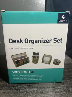 4 Piece Desk Organizer Set 