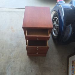 Wood File Cabinet With Wheels - OBO