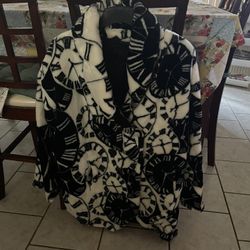 Black And White Fur Coat Brand New