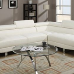 Gorgeous White Colored 2 piece Sectional Set