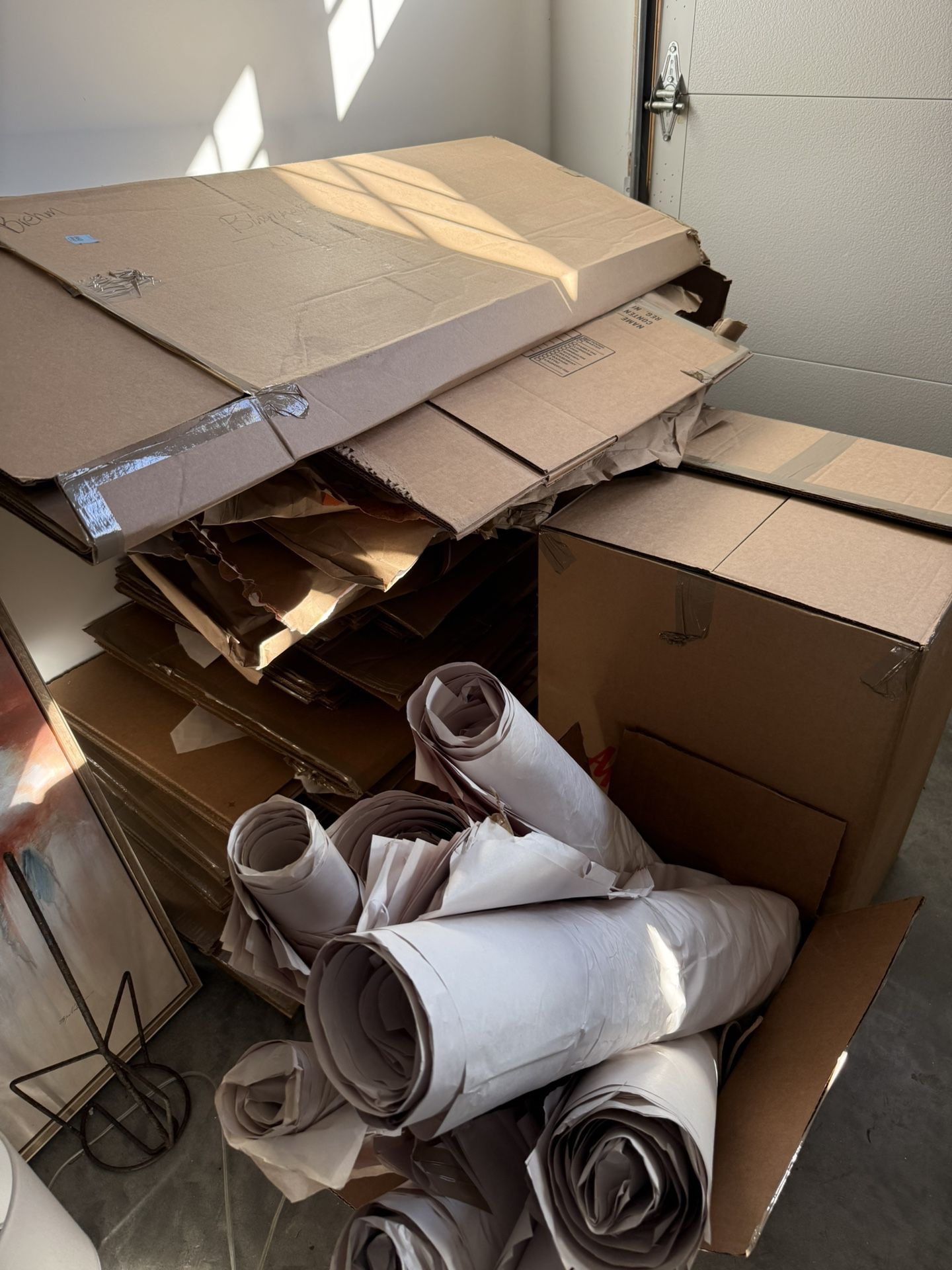 Moving Boxes And Paper