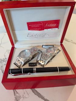 Esistenza His & Hers Watch Set with Pen