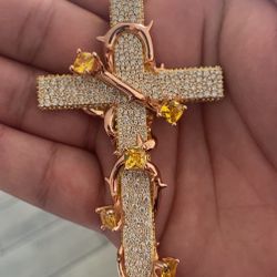 Moissanite Cross Pendant