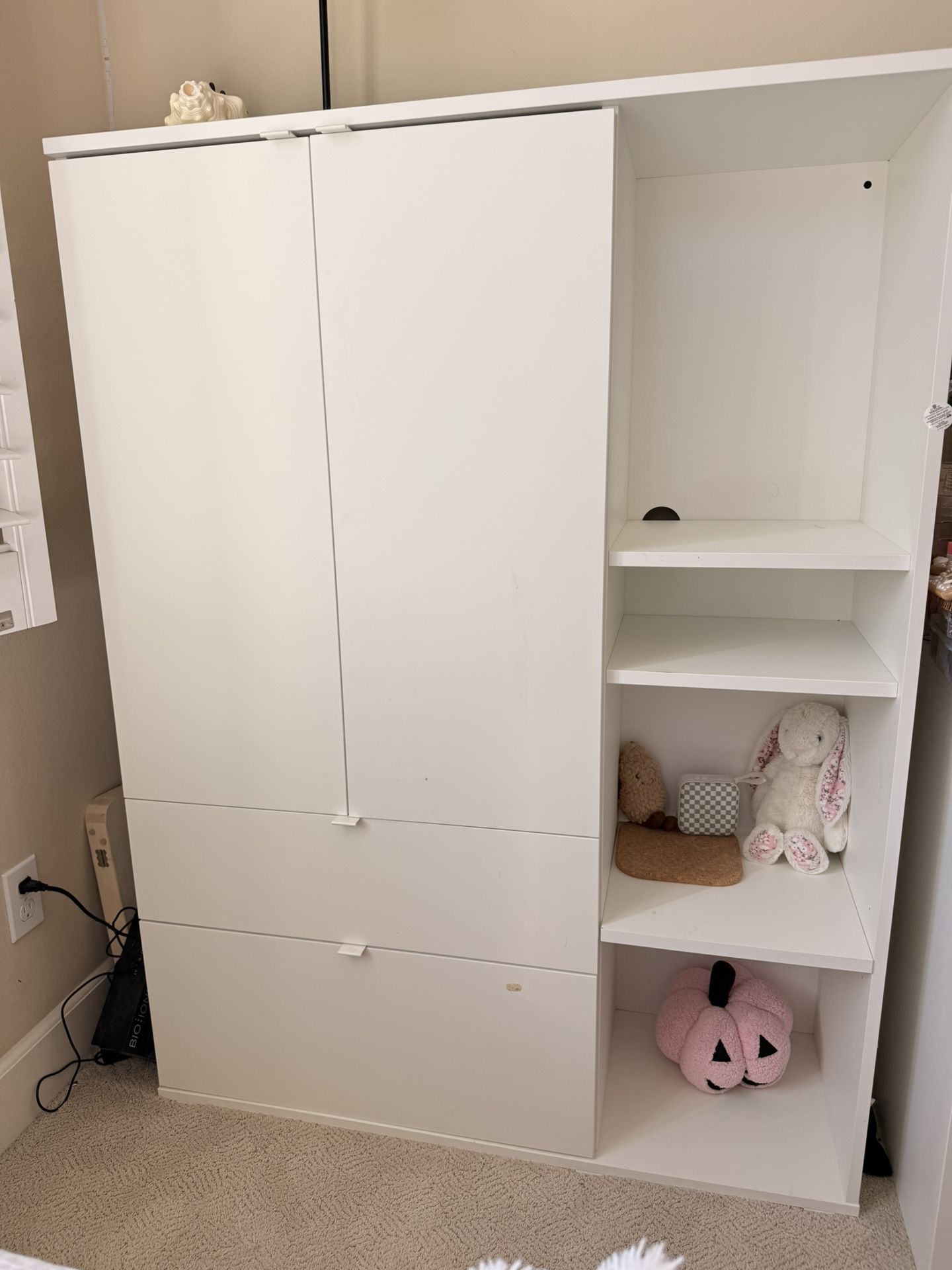 IKEA  Storage Cabinet + Shelving Unit (White)