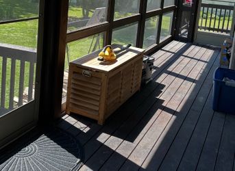 Outdoor Wood Storage Bench Box