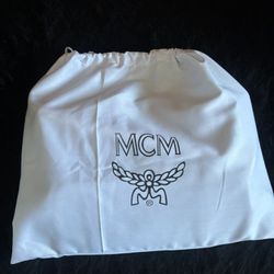 White MCM leather shoulder bag 