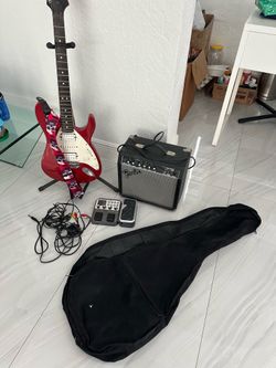 Electric guitar fender frontman pedal cover