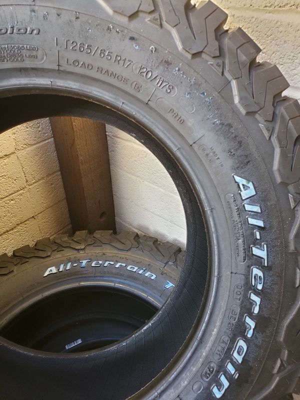 New BFG KO2 BF Goodrich K02 265 65 17 for Sale in Scottsdale, AZ OfferUp