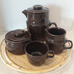 Brown Ceramic Coffee/Tea Set