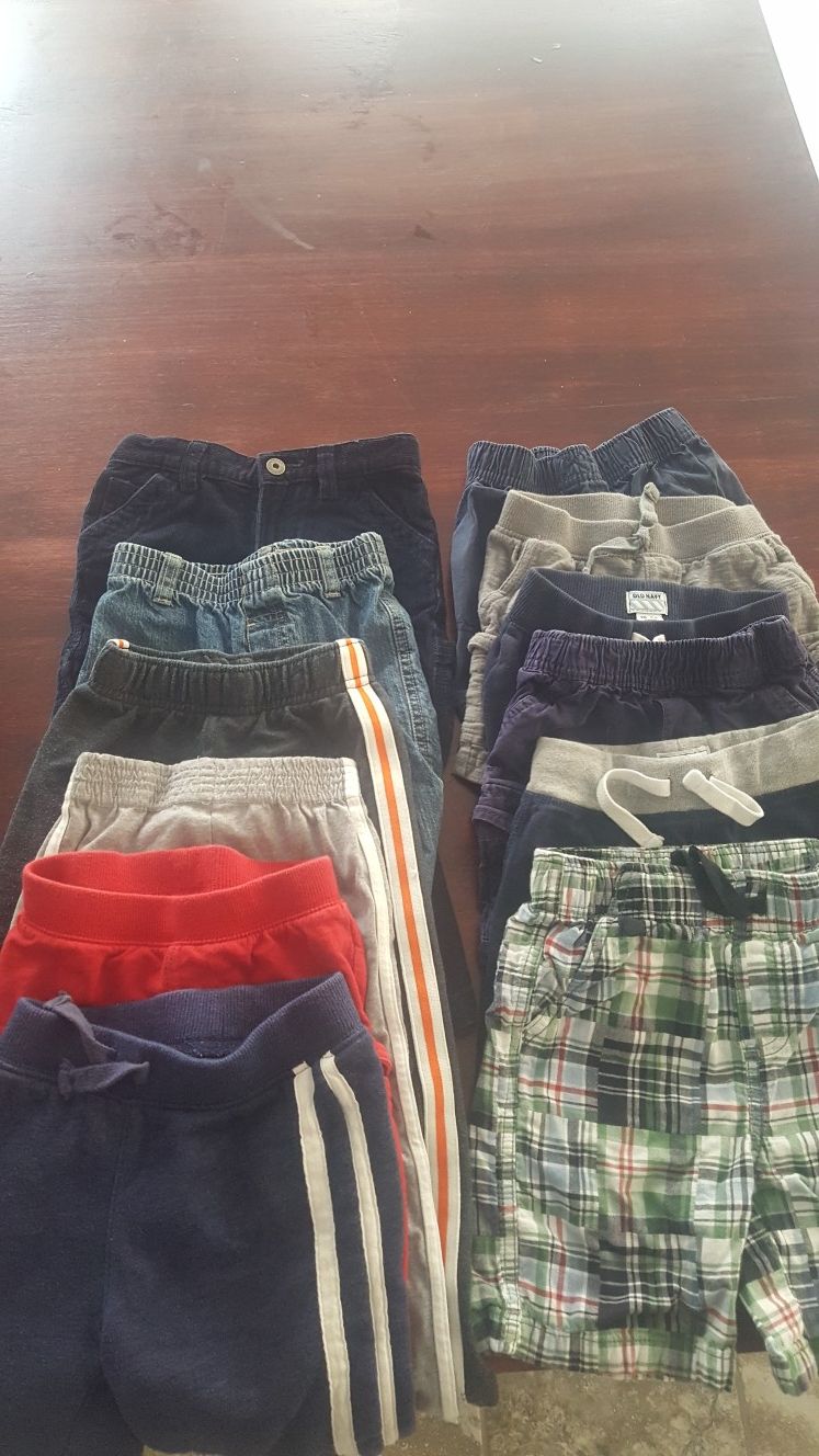 Boys 2T Shorts and Long Pants - 12 total