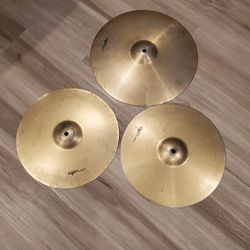 Groove Percussion 14" Hihat Cymbals and 16" Crash 