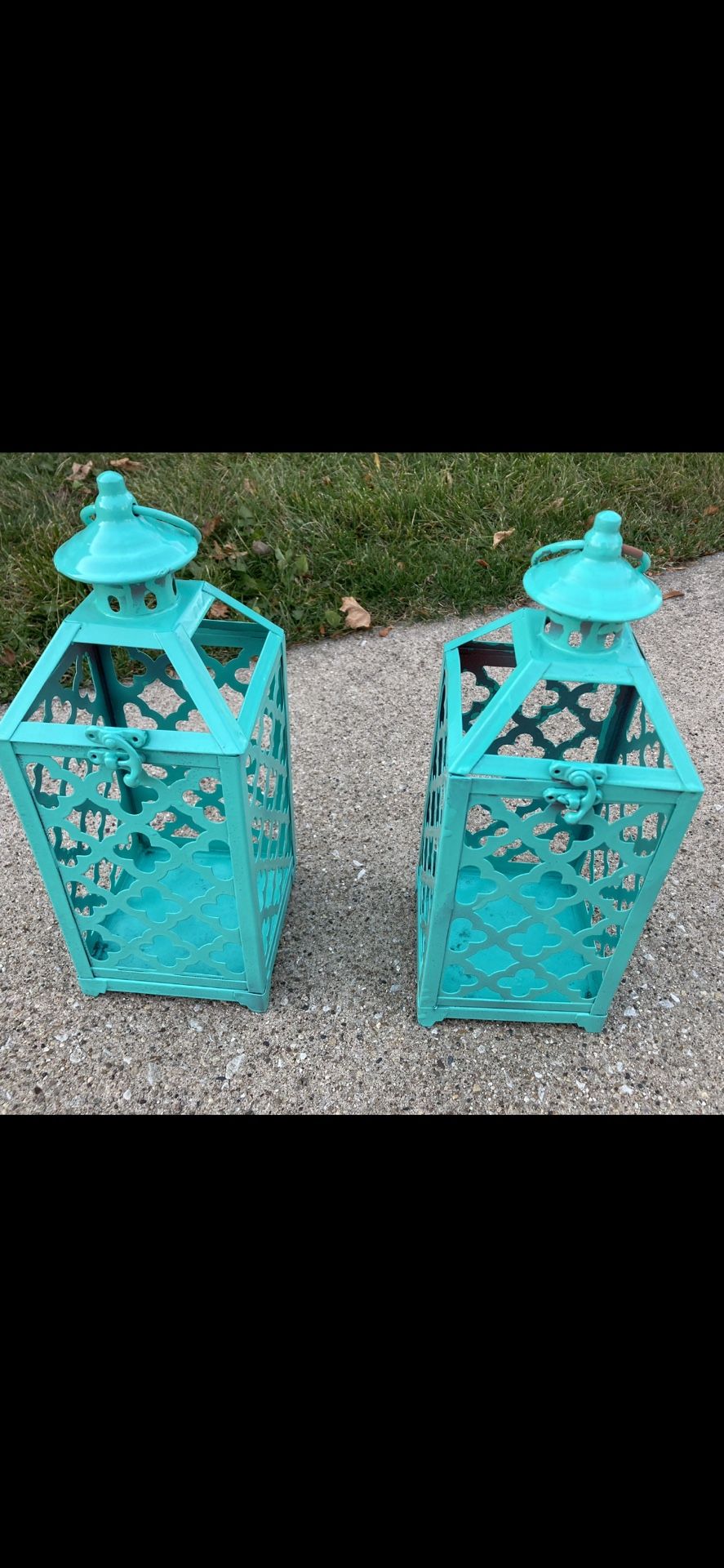 Two Teal Lanterns
