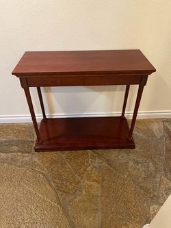 Bombay Co. Cherry Wood Console Table with Lower Shelf