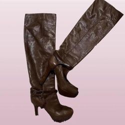 Prada Leather Knee High Boots 