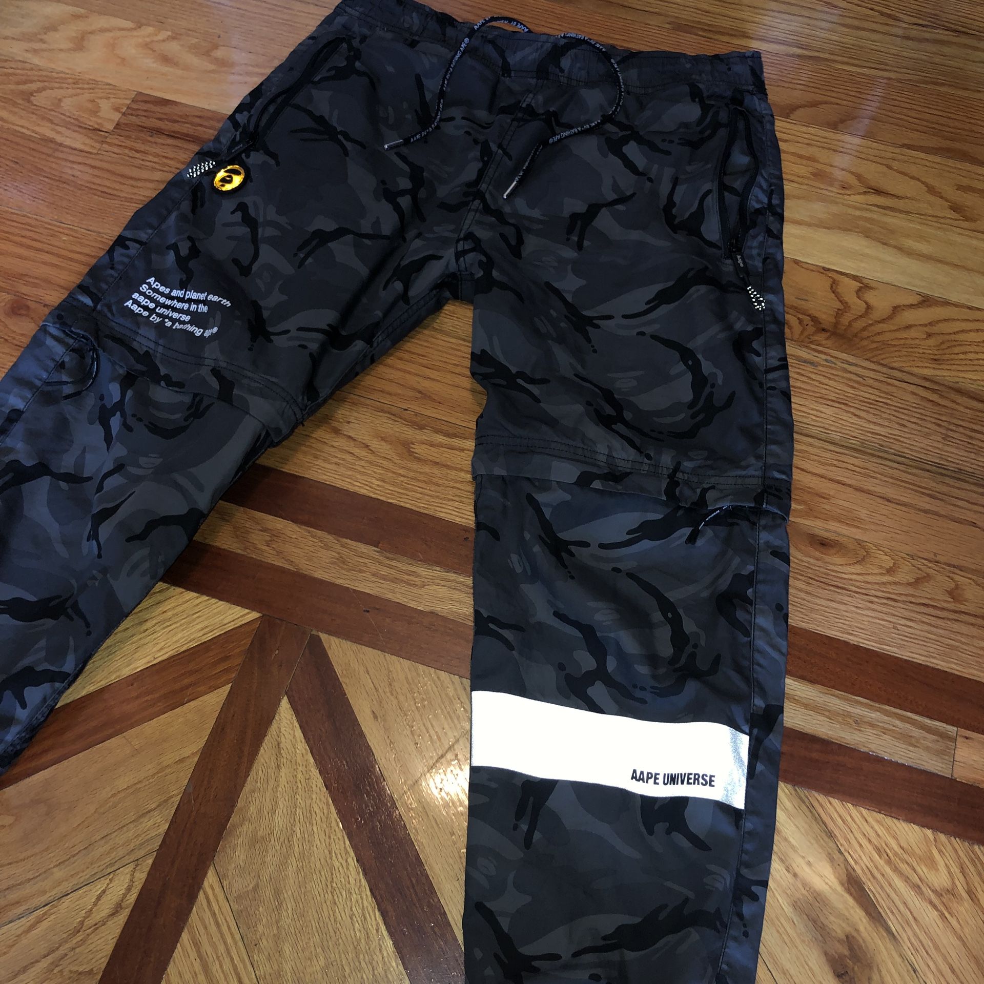 AAPE BY BAPE CAMO PANTS/SHORTS HYBRID