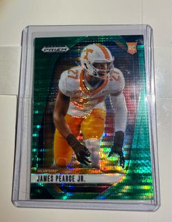 Panini 2025 Prizm Draft Picks James Pearce Jr. #121 Green RC /25
