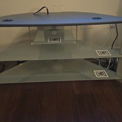 Glass & Metal TV Stand