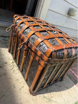 Handwoven Wicker Storage Chest / Decorative Trunk