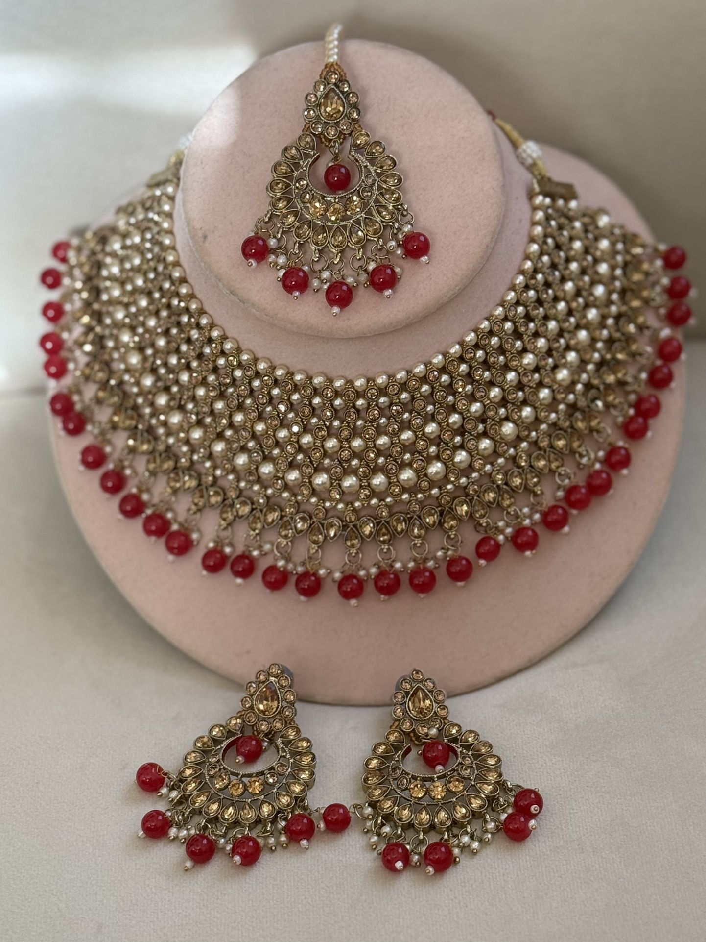 Indian Traditional Kundan Necklace Set Ethnic Wedding Party Designer Jewelry
