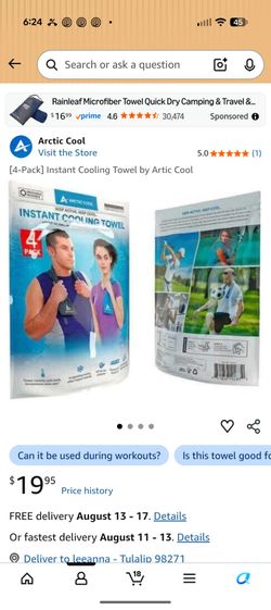 Cooling towels new in package