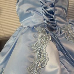 Vestido Hecho Por Modista Nuevo, Baby Blue