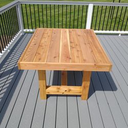 Solid Cedar Patio Table