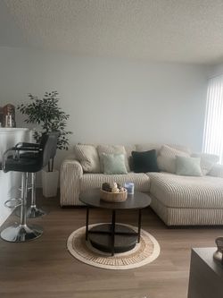 Corduroy White Couch