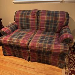 Clayton Marcus Plaid Loveseat