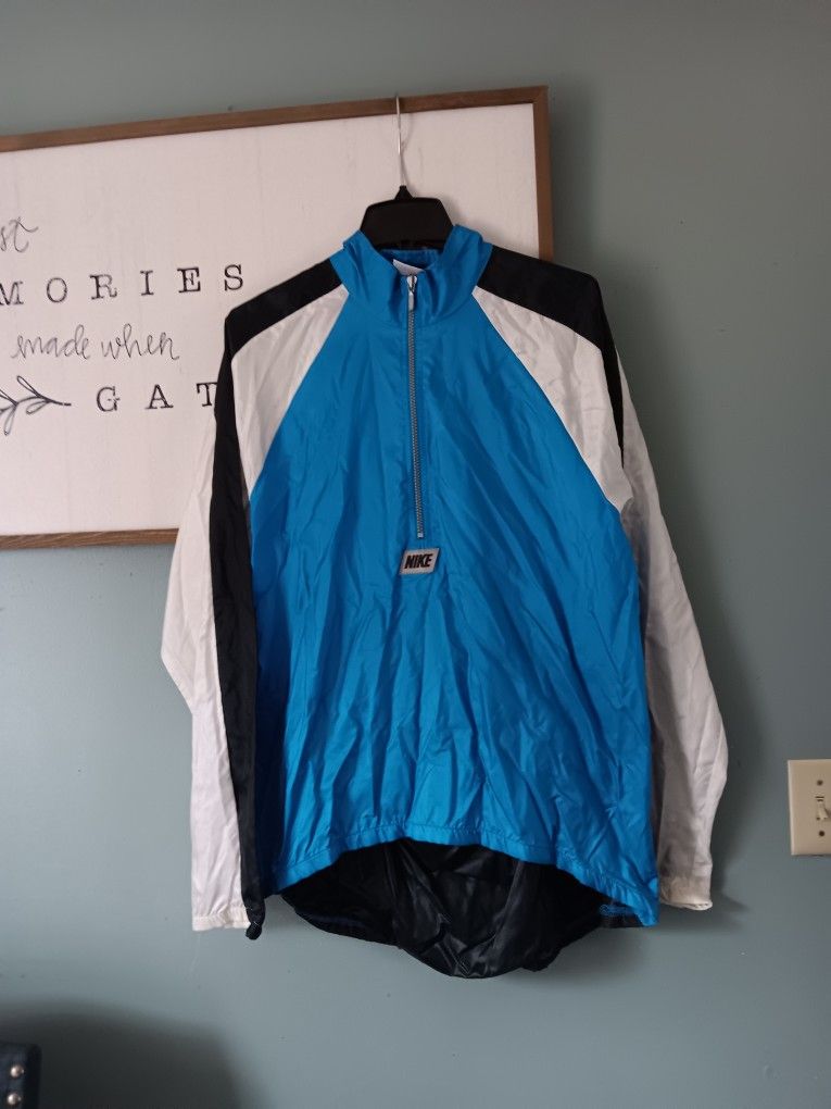 Vintage Nike Nylon 1/2 Zip Pullover Track Jacket Coat Windbreaker Mens Large...