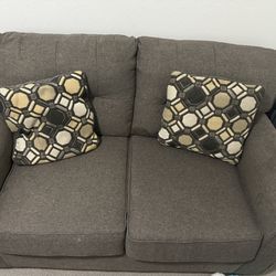 Grey Love Seat Sofa 