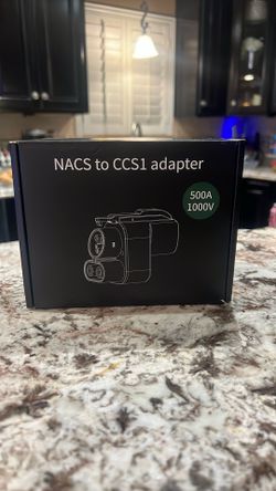 2025 NACS to CCS1 Adapter, 500A/1000V fit for V3/V4 Tesla Supercharger, Nacs DC Adapter Compatible with Ford, Rivian, GM, Volvo, Polestar, Hyundai, Lu