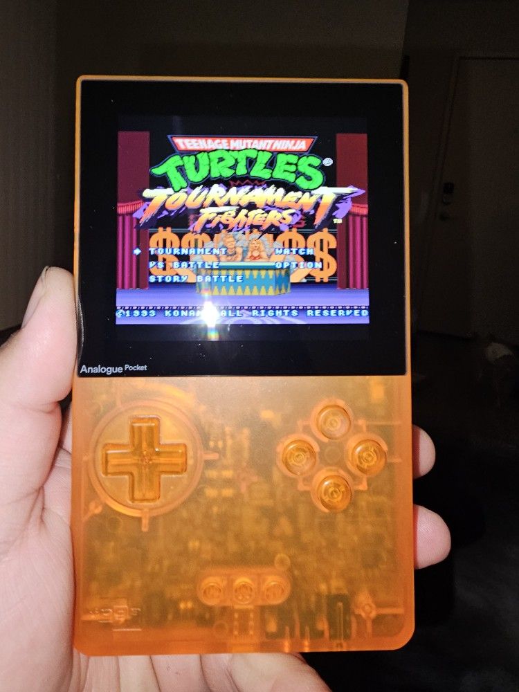 Analogue Pocket Transparent Orange Loaded