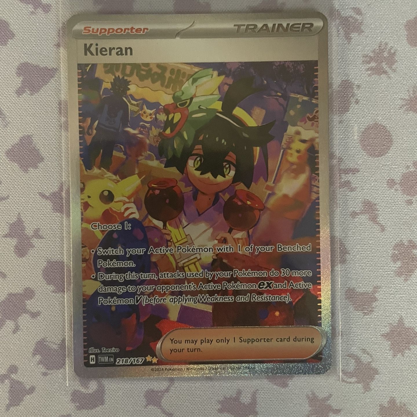 pokemon kieran card ARS10 SV6 129/101 SAR Special Art 2024 PSA Japanes Holo Photos show the exact card you will receive Completed Kieran's trainer cards in