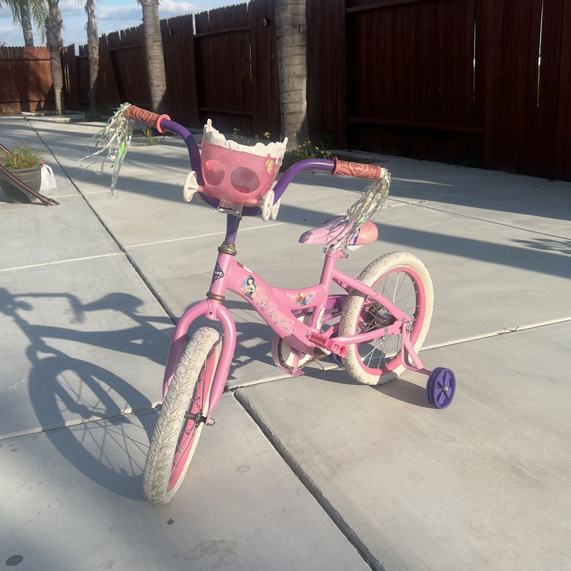 Princess bicycle 2024 with training wheels