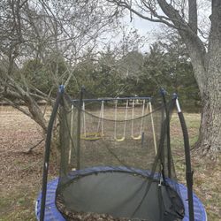 Trampoline And Swing Set 