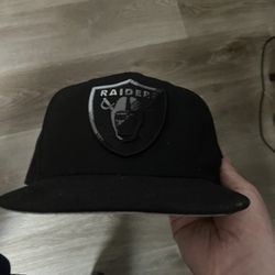 Used Raiders Fitted Hat Size 8