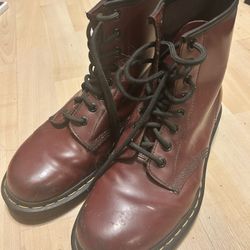 RED doc Marten Boots Size 7