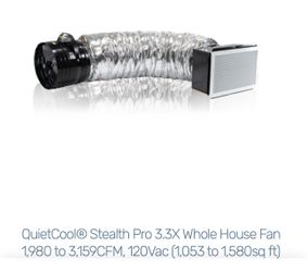 NEW  QuietCool Stealth Pro 3.3 Whole House Fan