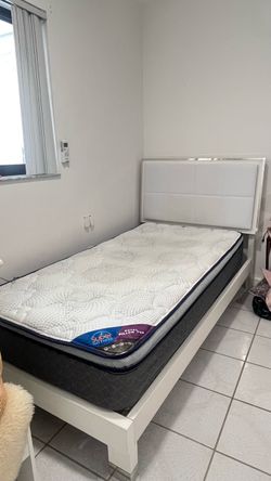 Rana furniture twin mattress, headboard and frame