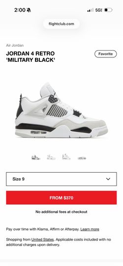 Jordan 4 military black