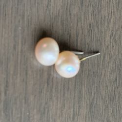 Classic Pink Pearl Stud Earrings - Timeless Women's Jewelry