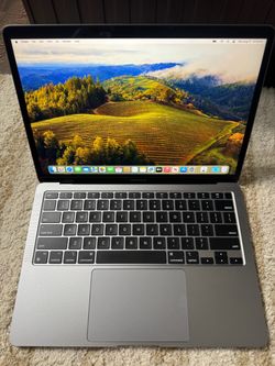 Apple MacBook M1 chip 2020 RAM 8GB SSD STORAGE 256GB 97% battery life.