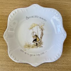 Vintage Holly Hobbie Plate Dish Special Little Moments Add Up To Great Big Joys