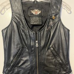 Ladies Harley Davidson Leather Vest