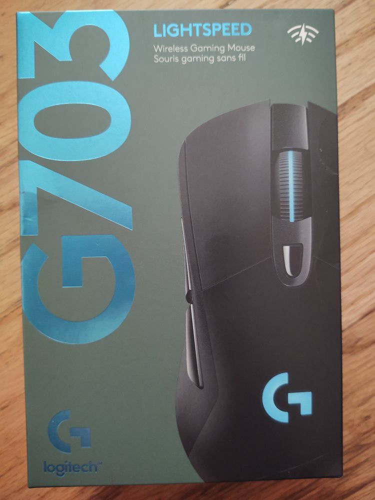 Logitech G703 Lightspeed wireless gaming mouse.