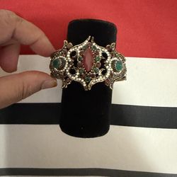 Metal Multicolor Antique style bangle 6.5” size