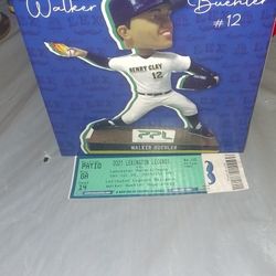 Brand New Walker Buehler Lexington Legends Henry Clay Bobblehead