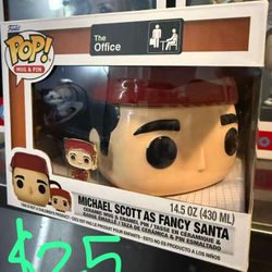 Michael Scott As Fancy Santa Funko Pop