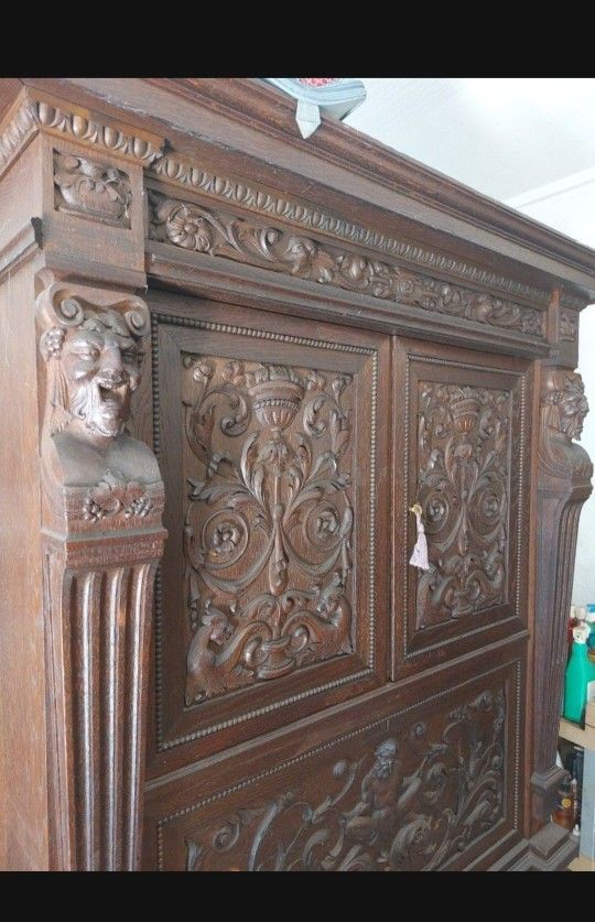 Antique white Oak secretaries desk