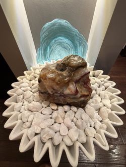 Indoor or Outdoor Handmade Agatized Petrified Wood Fountain 